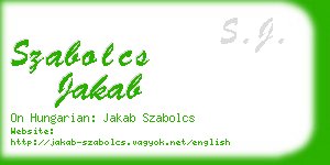 szabolcs jakab business card